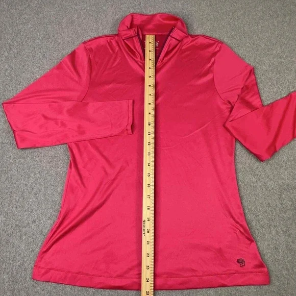 Mountain Hardware 1/4 Zip Mock Neck Pink Pullover Wicking Women's Size M Outdoor - Picture 10 of 10